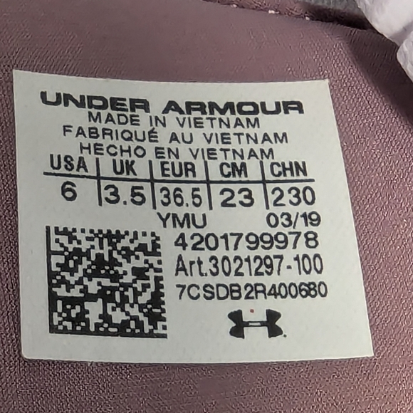 Under Armour Velcro-Adjustable Slides Sandals with Memory Foam, Pink, Size 6 - Picture 13 of 13